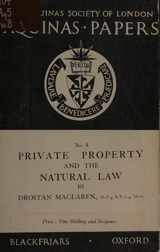 Private property and the natural law