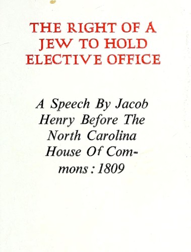 The right of a Jew to hold elective office