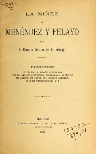 La niñez de Menéndez y Pelayo