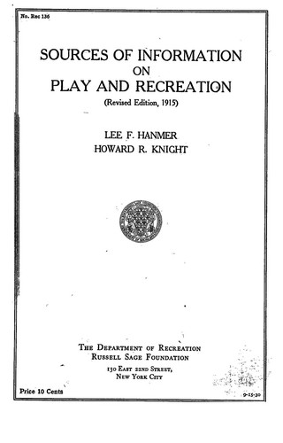 Sources of information on play and recreation