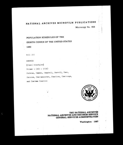 1860 Federal Census (slave schedules)