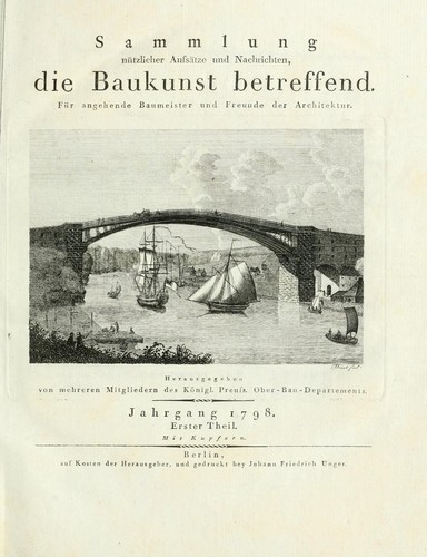 Sammlung nützlicher Aufsätze und Nachrichten, die Baukunst betreffend