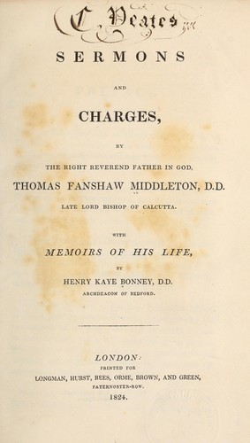 Sermons and charges