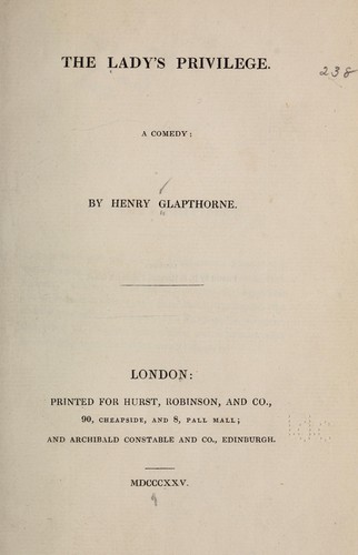 The lady's privilege