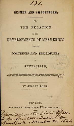 Mesmer and Swedenborg