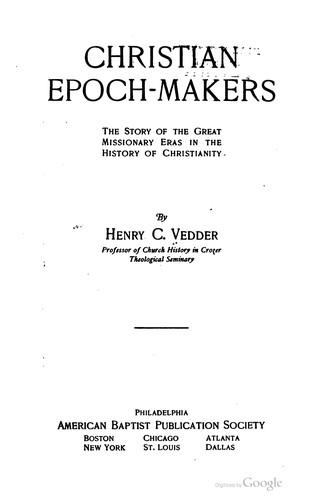 Christian Epoch Makers