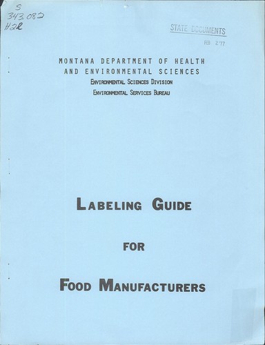 Labeling guide for food manufacturers