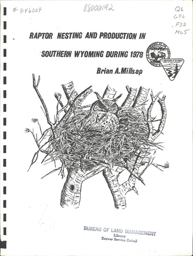 Raptor nesting and production in southern Wyoming during 1978