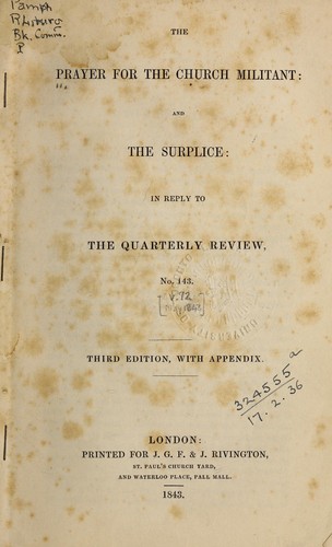 The prayer for the church militant