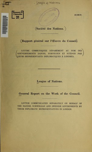 General report on the work of the Council