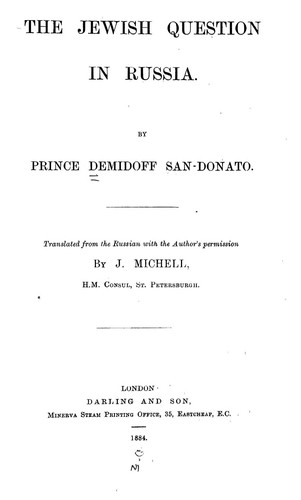The Jewish question in Russia