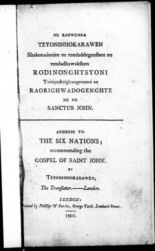 Ne raowenna Teyoninhokarawen shakonadonire ne rondad-degenshon ne rondadhawakshon rodinonghtsyoni tsiniyoderigh-wagennoni ne raorighwadogenghte ne se sanctus John