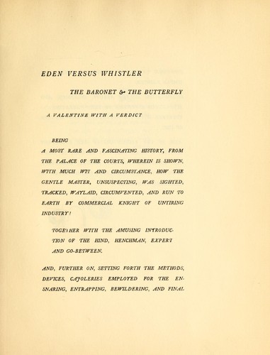 Eden versus Whistler