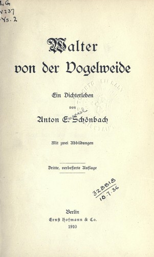 Walther von der Vogelweide