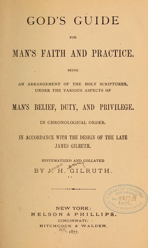 God's guide for man's faith and practice