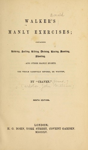 Walker's manly exercises and rural sports