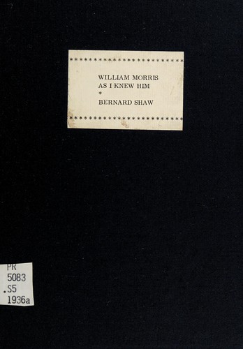 William Morris as I knew him