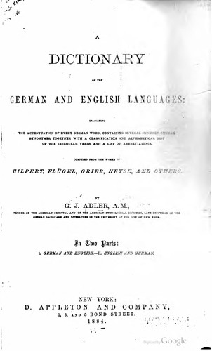 A dictionary of the German and English languages ...