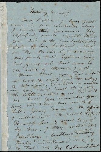 [Letter to] Dear Bella