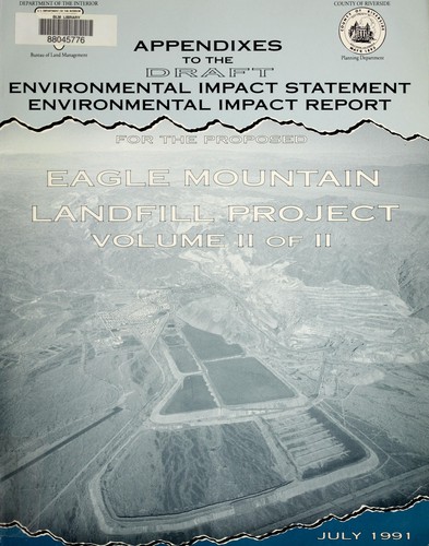 Draft environmental impact statement, environmental impact report for the Eagle Mountain Landfill Project, specific plan no. 252