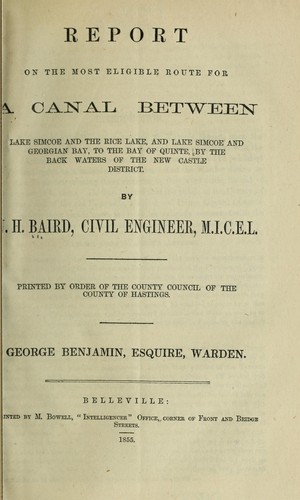 Report on the most eligible route for a canal