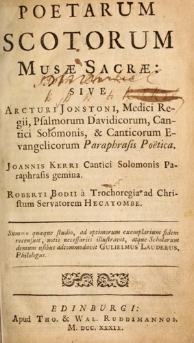 Poetarum scotorum musae sacrae