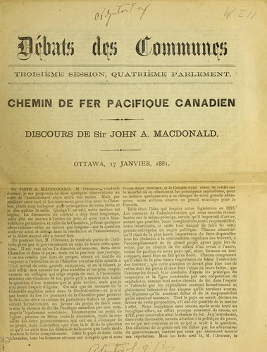 Debats des communes, troisieme session, quatrieme parlement