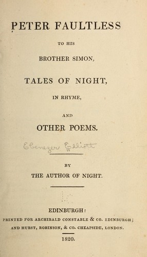 Peter Faultless to his brother Simon