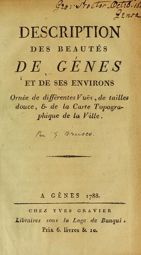 Description des beautés de Génes et de ses environs