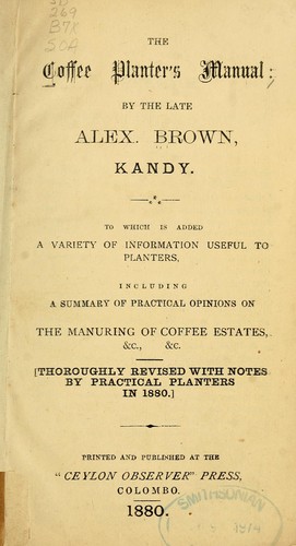 The coffee planter's manual
