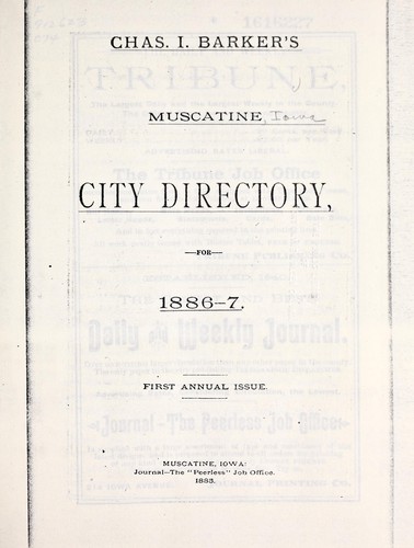 Chas. I. Barker's Muscatine city directory for ...