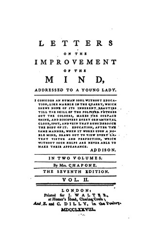 Letters on the improvement of the mind.