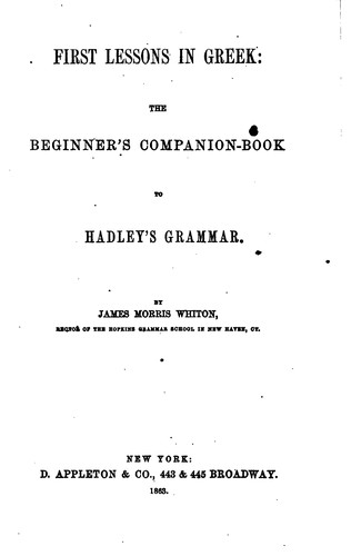 First lessons in Greek