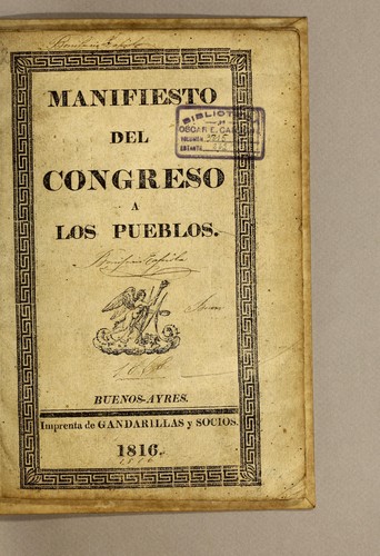 Manifiesto del Congreso a los pueblos