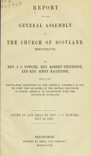 Report to the General Assembly of the Church of Scotland