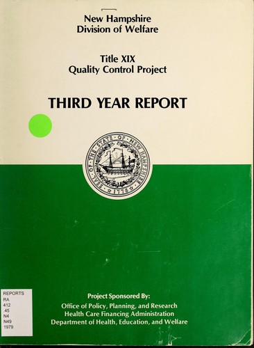 Title XIX quality control project, third year report