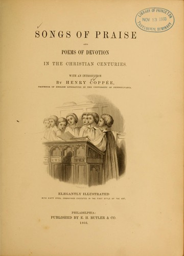 Songs of praise and poems of devotion in the Christian centuries