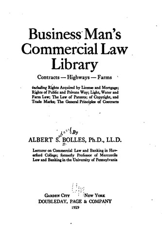 Business Man's Commercial Law Library