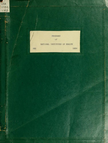 Programs of the National Institutes of Health