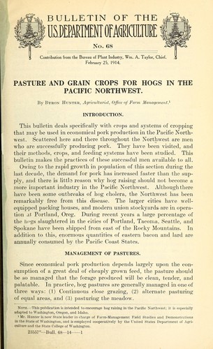 Pasture and grain crops for hogs in the Pacific Northwest