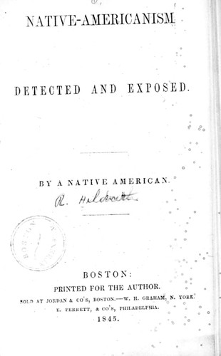 Native-Americanism detected and exposed