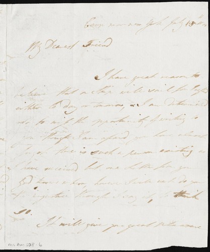 Letter to my dearest friend about capture of Ticonderoga and being Burgoyne's aide-de-camp when armies meet