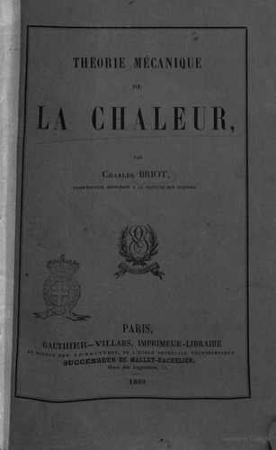 Théorie mécanique de la chaleur
