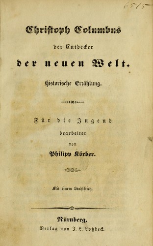 Christoph Columbus, der Entdecker der neuen Welt