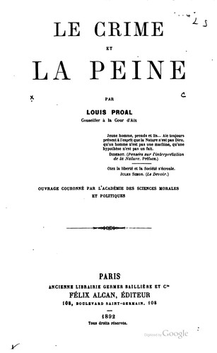 Le crime et la peine