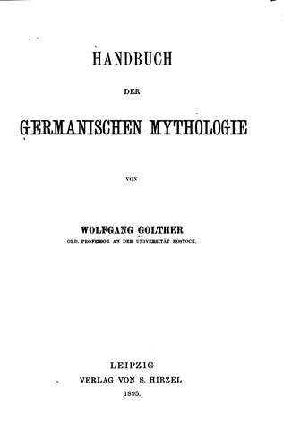 Handbuch der germanischen Mythologie