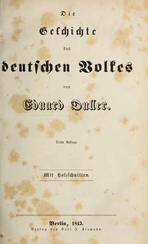 Die geschichte des deutschen volkes