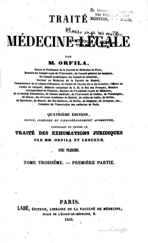 Traité de médecine légale