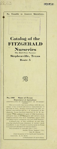 Catalog of the Fitzgerald's Nurseries