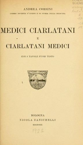 Medici ciarlatani e ciarlatani medici